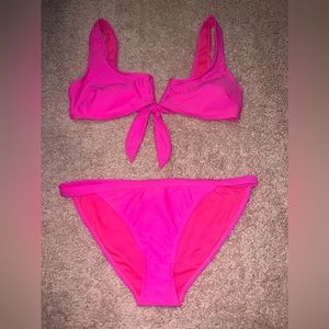 Women’s two piece swimsuit neon pink